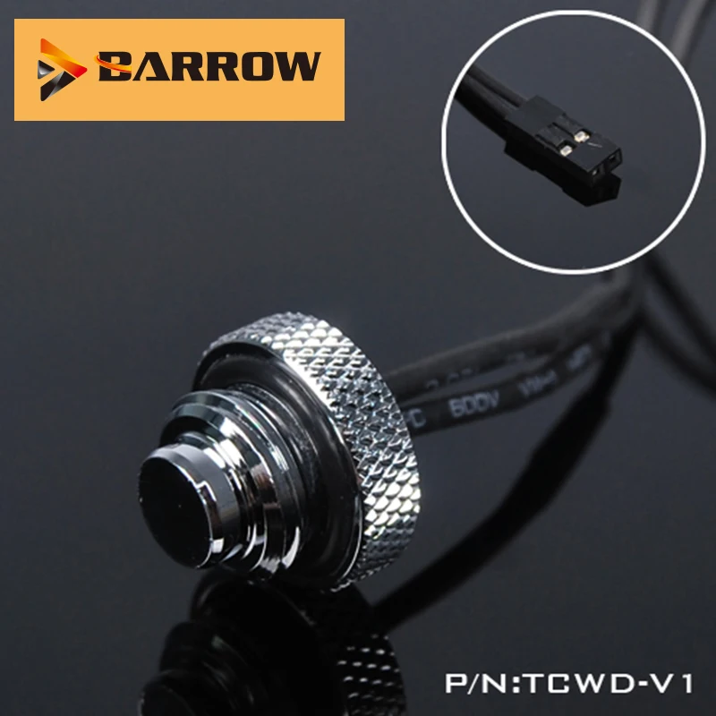 

BARROW G1/4 10K Black Silver temperature water stop sealing plug water cooling PC Application Accessories Water fitting TCWD-V1