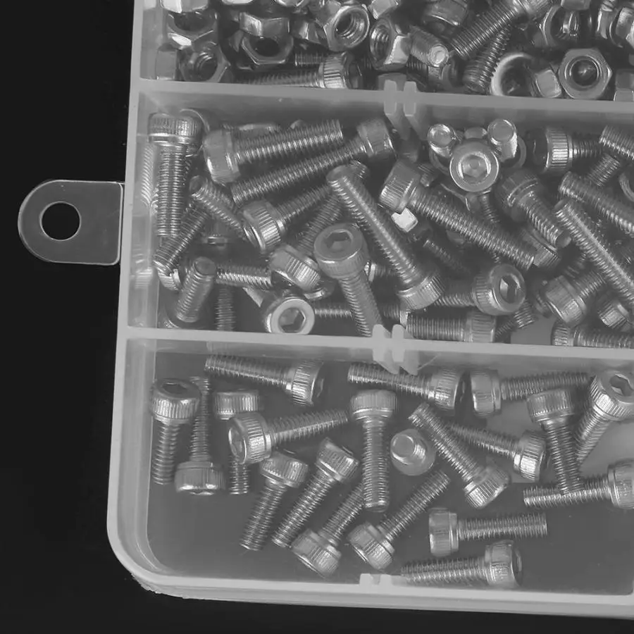662 шт. M4 болтов и гаек 304 Нержавеющая сталь болт с цилиндрической головкой +