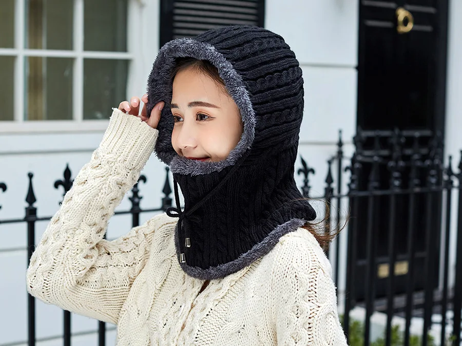 OZyc новая зимняя вязаная шапка шарф для женщин Skullies Beanies Зимние шапки для мужчин и женщин теплая маска Толстая шапка для девочек Женская шапка бини