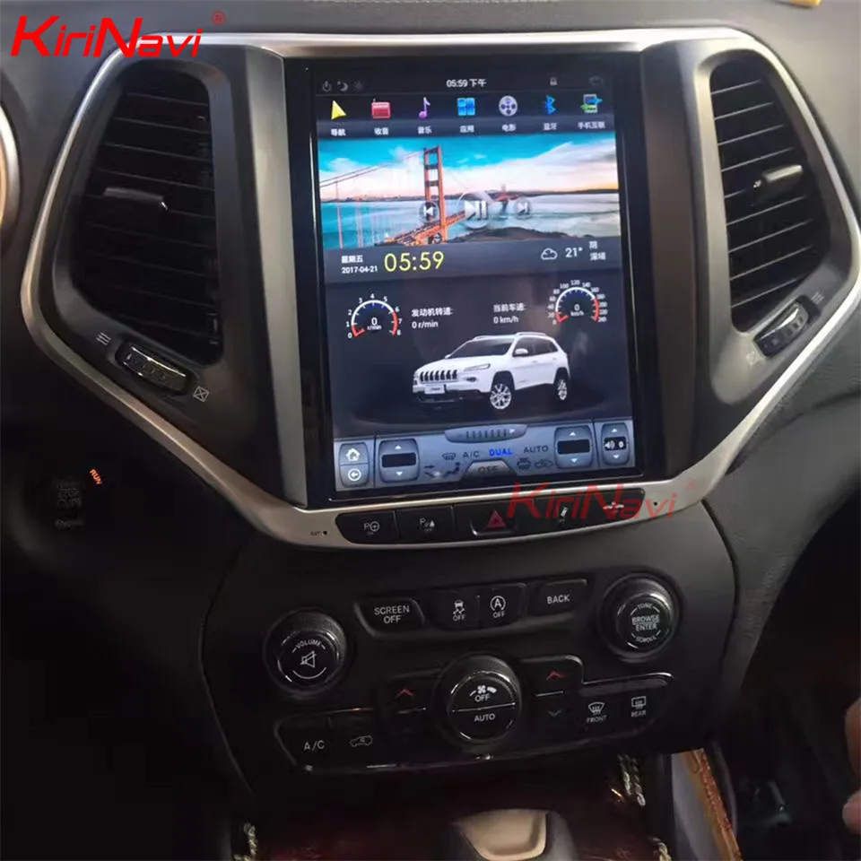 KiriNavi 10 4 "вертикальный экран Tesla стиль Android 9 0 автомобильное радио для Jeep grand Cherokee