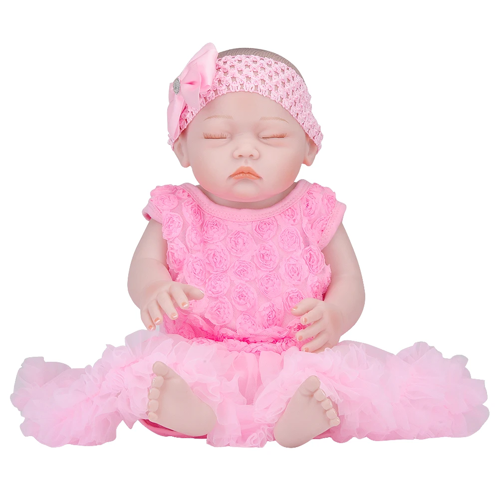 Bebes reborn Реалистичная кукла закрытые глаза без волос девочка reborn baby игрушка лучший подарок для девочек