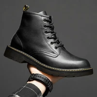 martin boots mens high top british korean tooling boots all match trendy shoes spring and autumn middle top mens boots