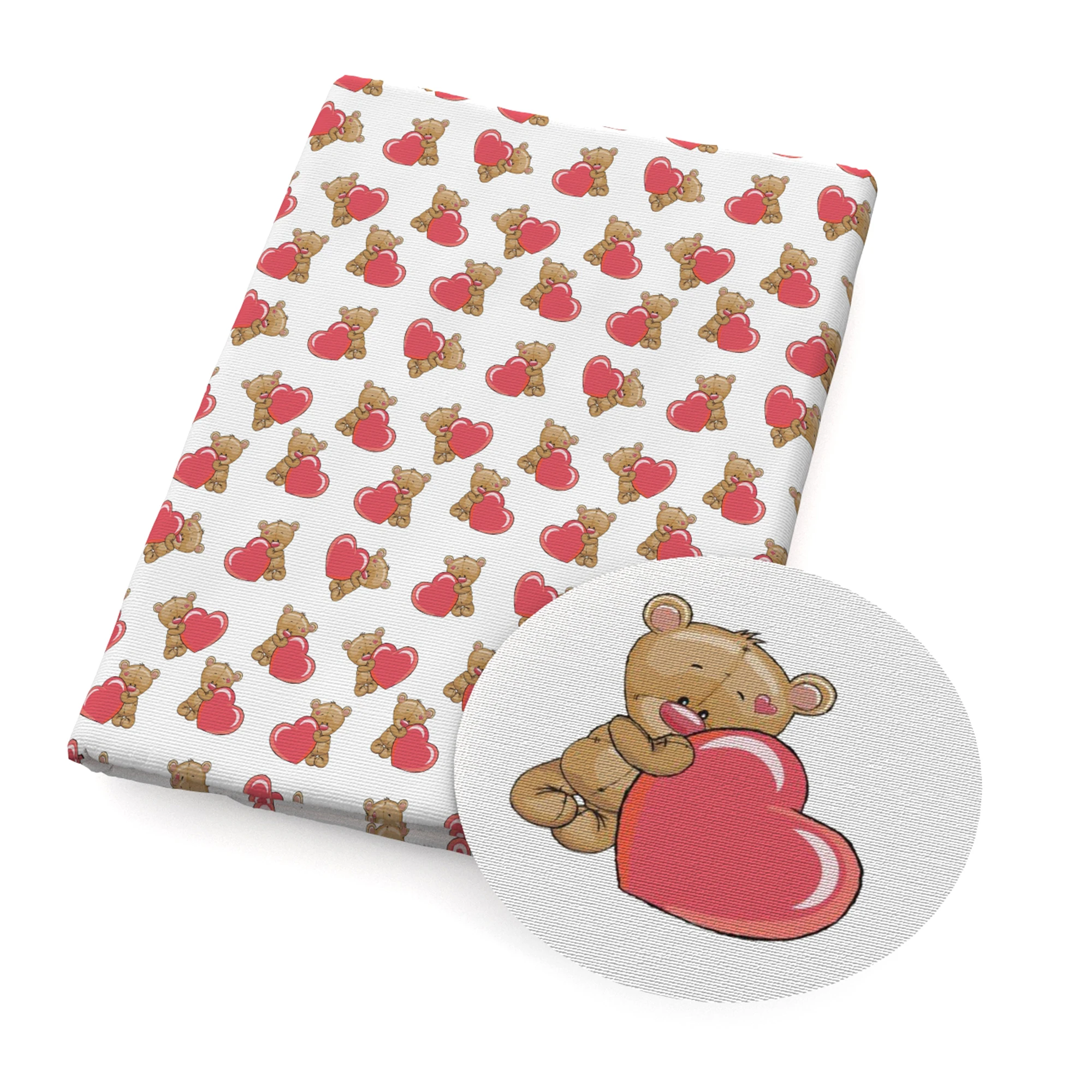 

50*145cm Love Animal Polyester Cotton Fabric for Tissue Kids Home Textile for Sewing Doll Clothe Wedding Dress,1Yc14602