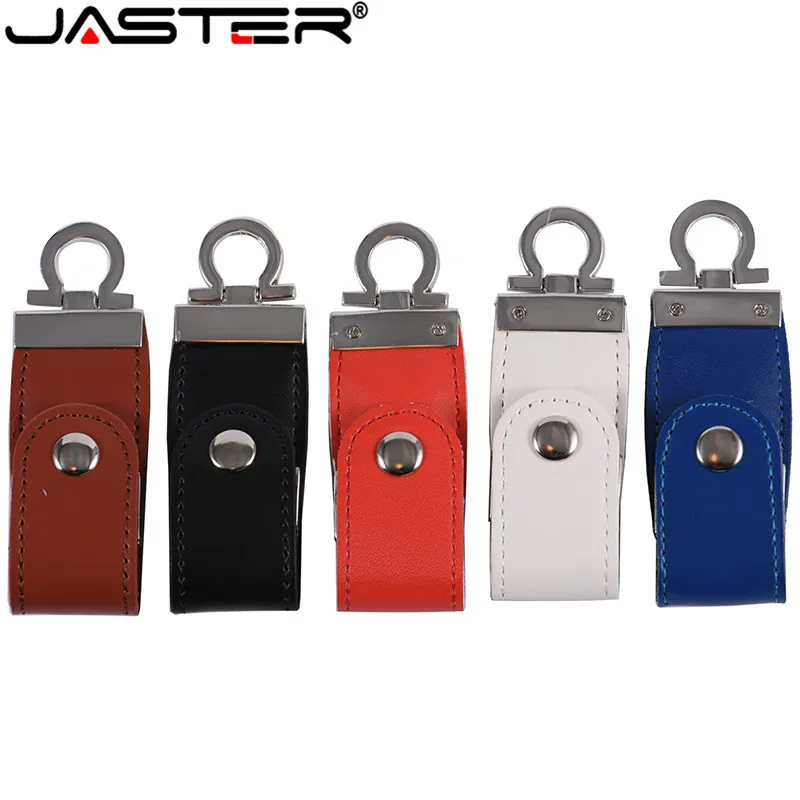 

JASTER USB флеш-накопитель брелок из кожи и металла Pendrive creativo USB 2,0 32 ГБ 16 ГБ 8 ГБ 4 ГБ