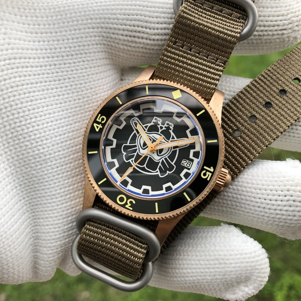 

STEELDIVE 1952 Pro CuSn8 Bronze Diver Watch 300m Steel Dive Bronze Watch NH35 Sapphire Crystal Automatic Mechanical Watches Men