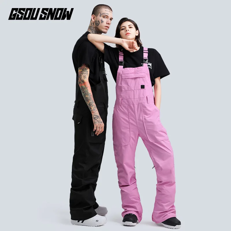GSOU SNOW Snowboard bib pants пара зимних водонепроницаемых ветрозащитных дышащих лыжных