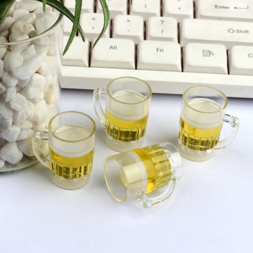 Полимерные 3D Подвески миниатюрная кружка для пива подвески напитков 6 шт./лот