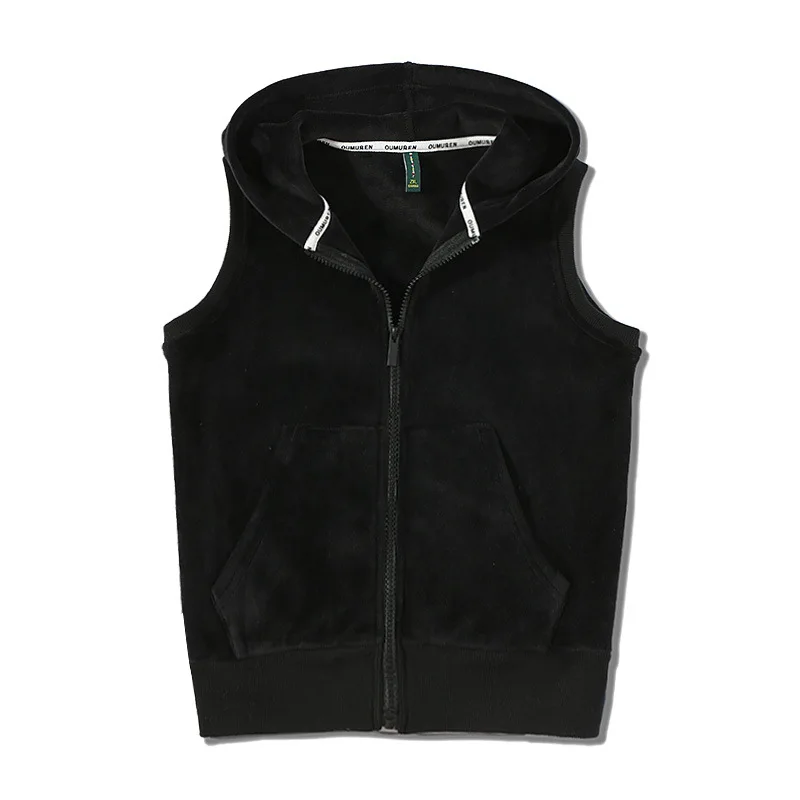 

Men Warm Vest Hooded Velvet Jacket Autumn Winter Male Women Slim Fit Outerwear