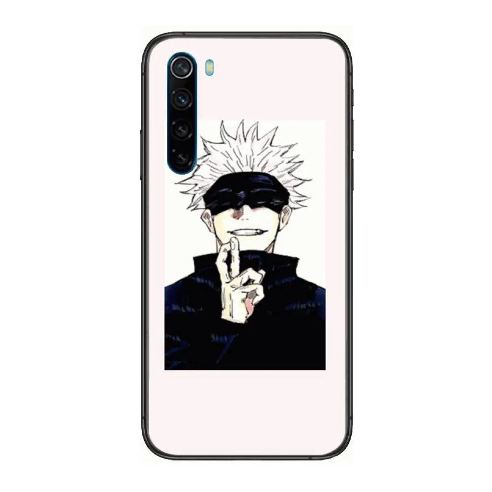 

Anime jujutsu kaisen cartoon Phone Case For XiaoMi Redmi Note 9S 8 7 6 5 A Pro T Y1 Anime Black Cover Silicone Back Pretty
