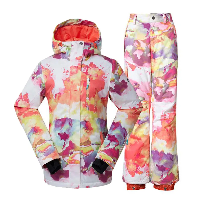 Модный женский зимний костюм комплекты 10 к водонепроницаемая ветрозащитная