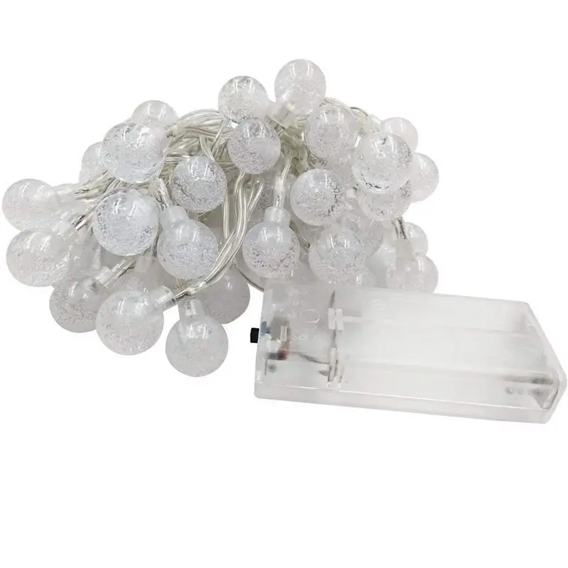 

LED Fairy Lights String Bubble Ball Battery Power Waterproof Holiday Lighting For Christmas Wedding Party Lights String