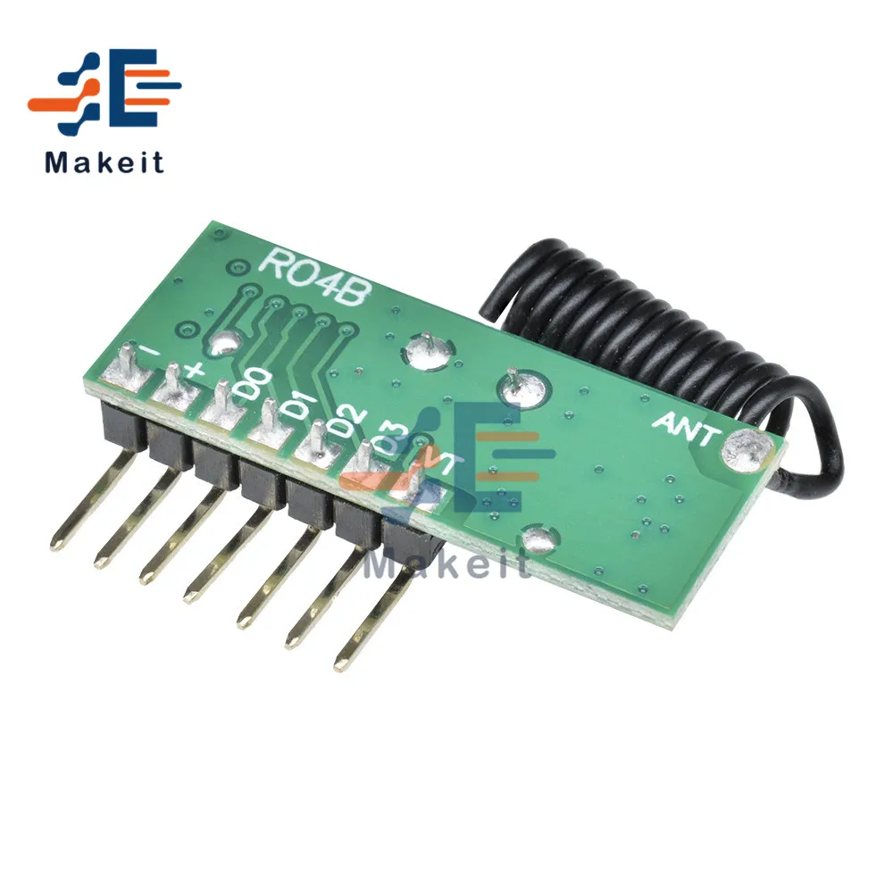 4 канала декодирующий ресивер Выход модуль + 433 МГц Беспроводной широкий