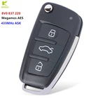 Запасной БЕСКЛЮЧЕВОЙ пульт дистанционного управления KEYECU, 434 МГц, Megamos AES для Audi A3 S3 2012-2019 DE 8V0 837 220,5FA 010 780-00