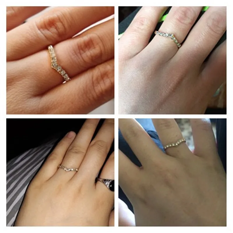 

The New Mosaic Crystal Rose Gold color Rings engagement ring for Women Wholesale Jwelry for Women Wedding Gifts for Women