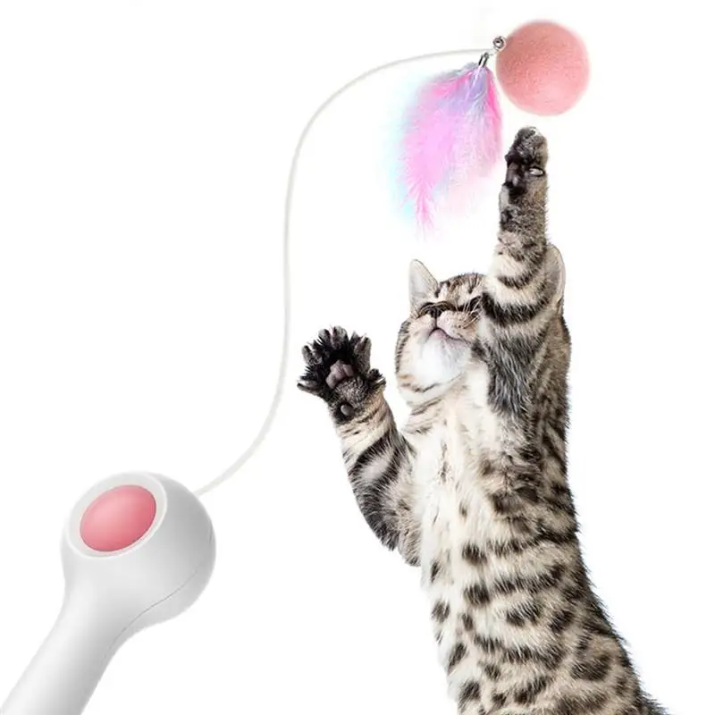 Интерактивная игрушка для кошек выдвижная жесткая Усиленная нейлоновая веревка