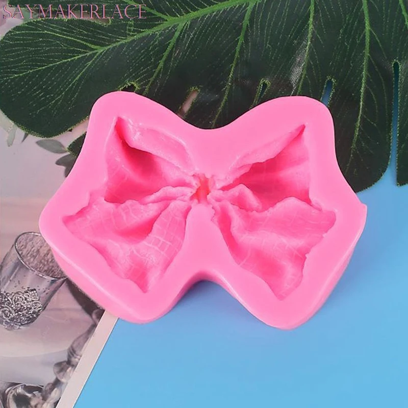 

New bow tie decoration silica gel mold chocolate turn sugar baking mold drop plaster DIY soap mold