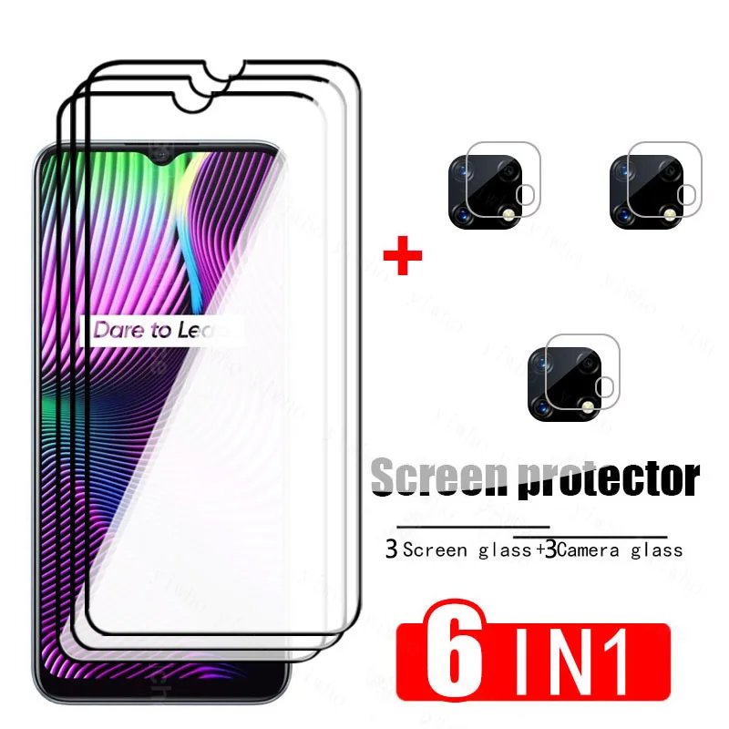 

Protective Glass For Realme 7i Global Tempered Glass On Oppo Realme 7 I Realme7i 6.5" Camera Lens Screen Protector Safety Film