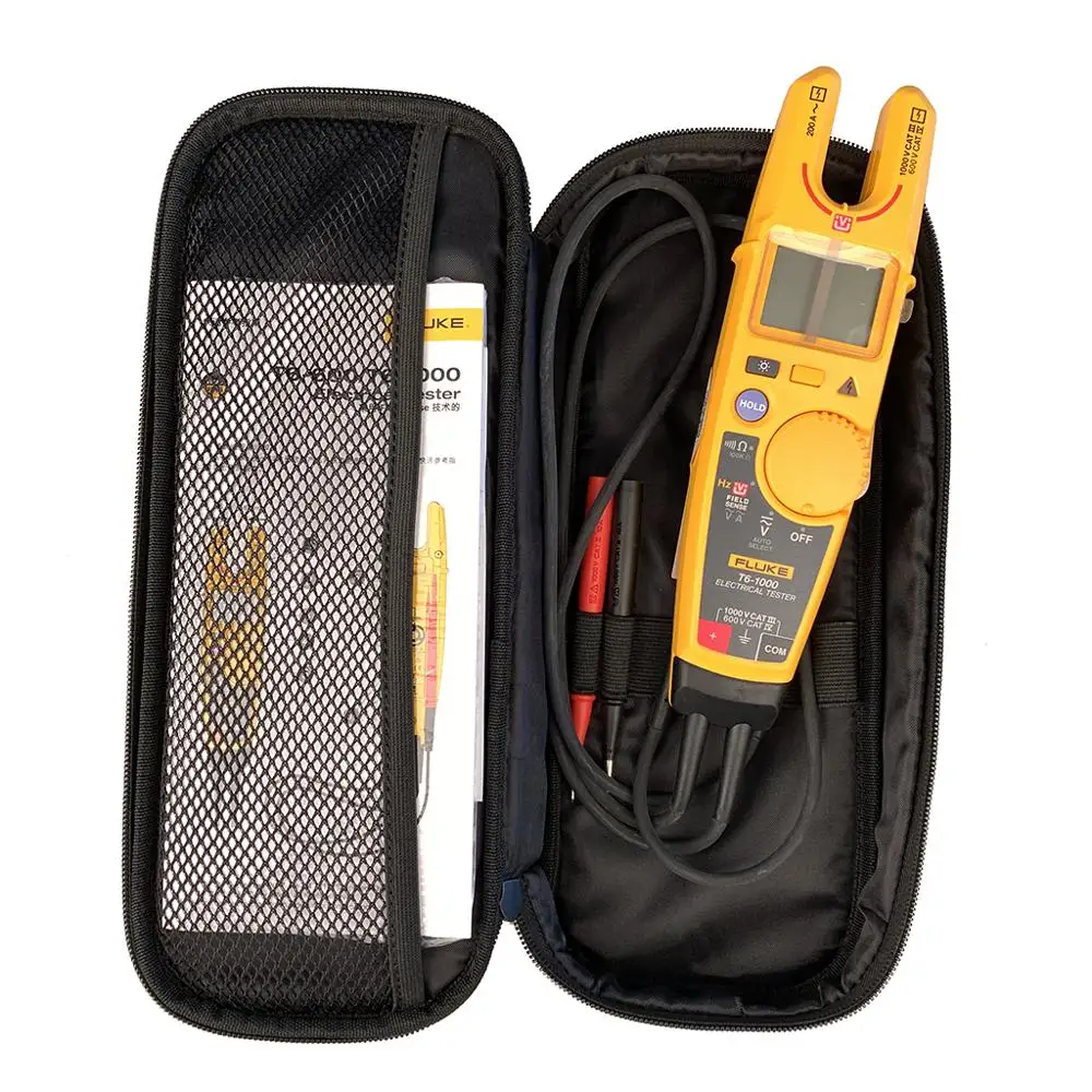 

Fluke T6-1000+ Clamp Continuity Current Electrical Tester Clamp MeterField Sense WIth Original Fluke Sofyt Case