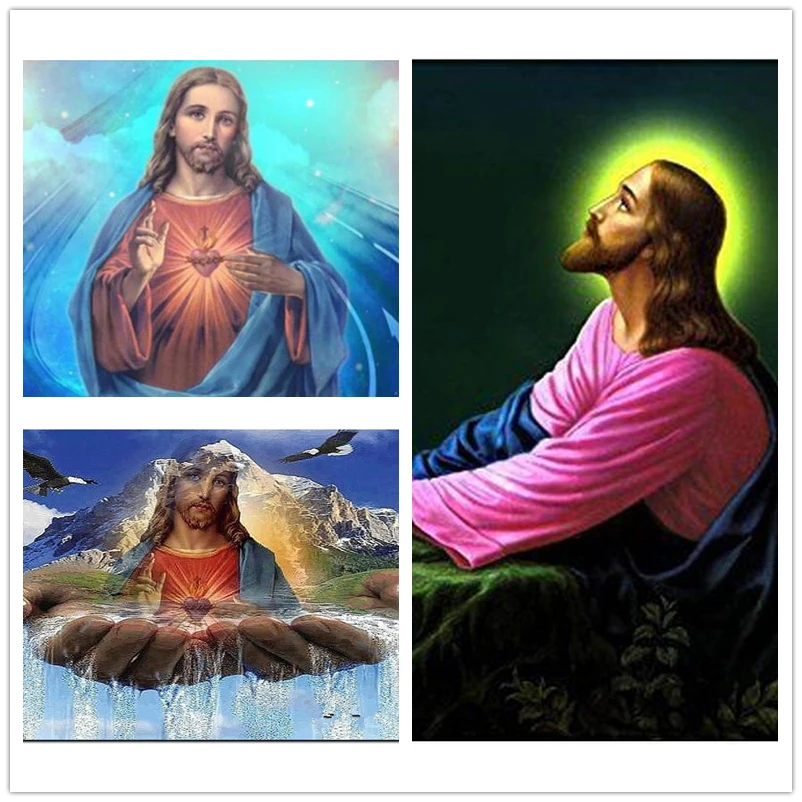 Бог мозаика набор для рисования по номерам Иисуса Спасителя полная дрель 5D DIY