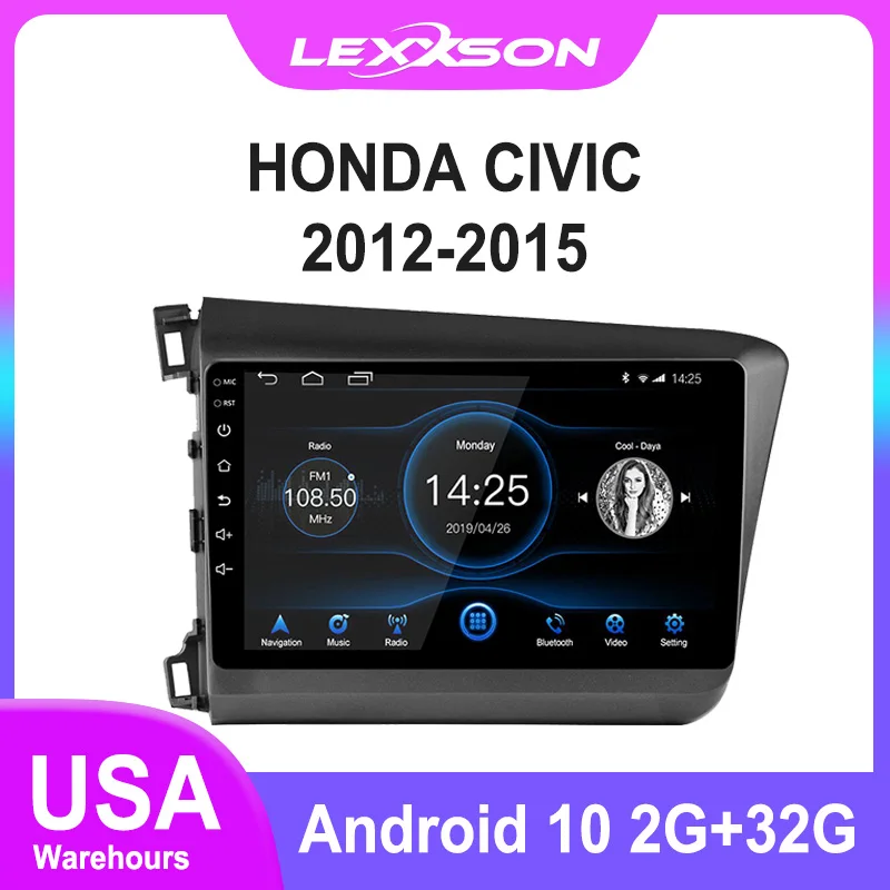 

2G+32G DSP Android 10.0 Car Radio Multimedia for Honda Civic 2013 2014 2015 IPS Screen RDS FM GPS Navigation Mirror Link Stereo