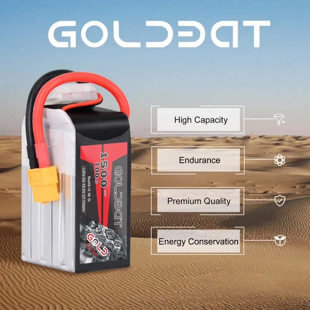 Аккумулятор GOLDBAT 1500 мАч для планшетов с подключением XT60 18 5 в|Детали и аксессуары| |