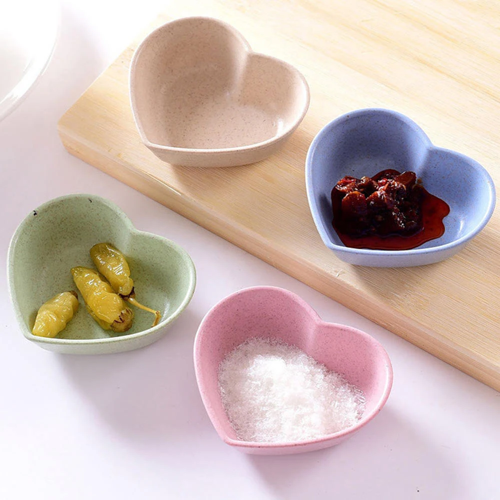 Тарелка для соуса из пшеничной соломы маленькая пластиковая тарелка уксус