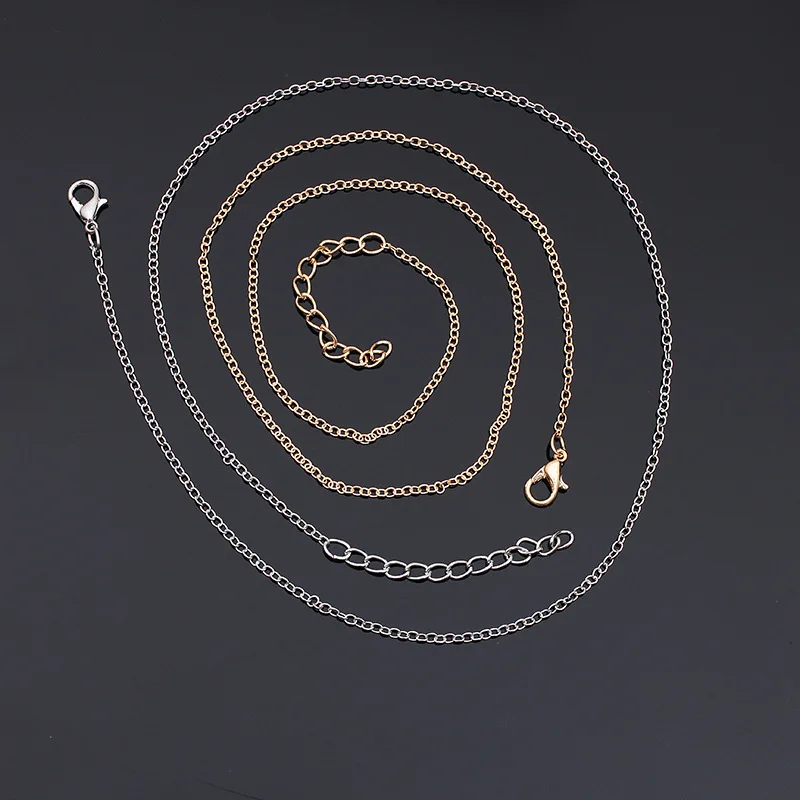 10 шт./лот KC Золотая родиевая медь 2 мм круглая цепочка с круглым звеном ожерелье 51