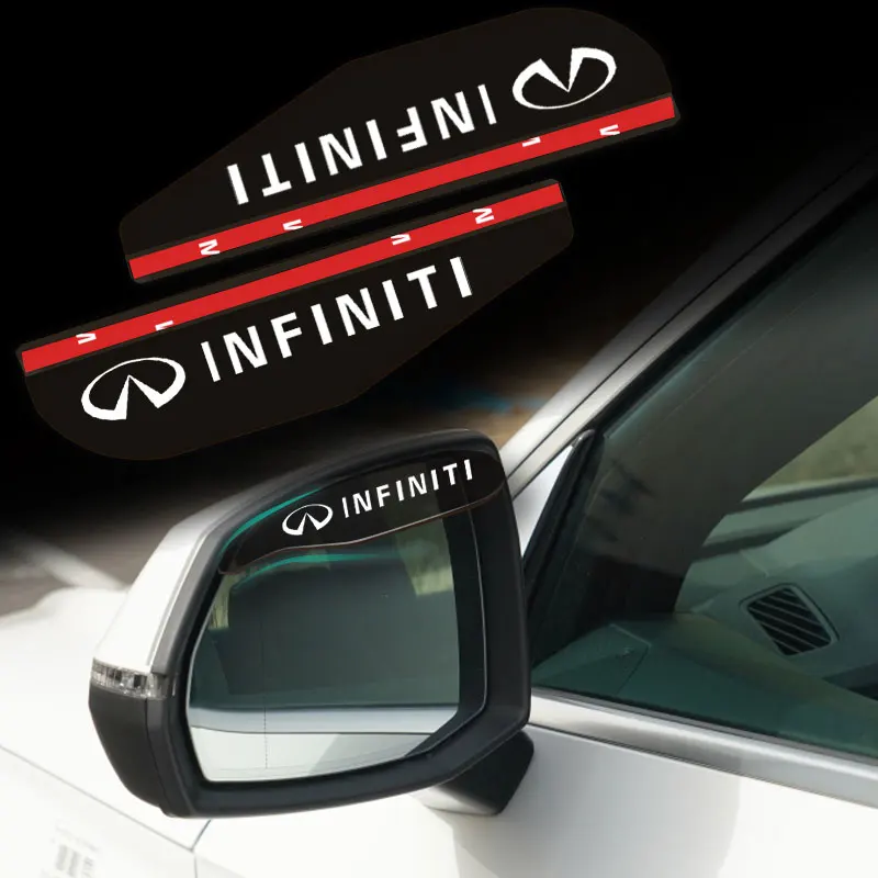 

2pcs Car Side Mirror Waterproof Sun Visor Rain Eyebrow Sticker for Infiniti FX35 Q50 Q30 ESQ QX50 QX60 QX70 QX80 EX JX35 G35 G37