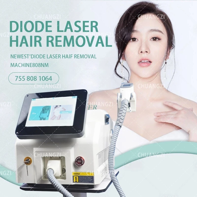 

1200W ICE Platinum Professional Multi Wavelength 755 808 1064nm Painless Permanent Hair Removal Diode Laser Machine