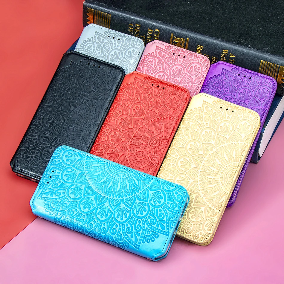 

Purse Flip Card Pouch Cover For OPPO A94 A54 Find X3 Neo Find X3 Lite Reno 5 Pro Plus Handstrap Long Shoulder Strap For iPhone 7