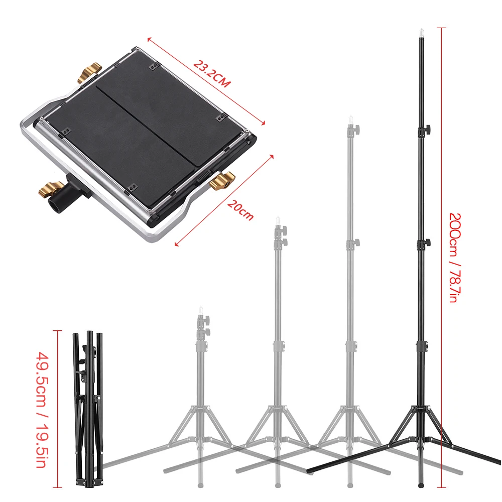 Светодиодный светильник Andoer с регулируемой яркостью 660 светодиодный двухцветный