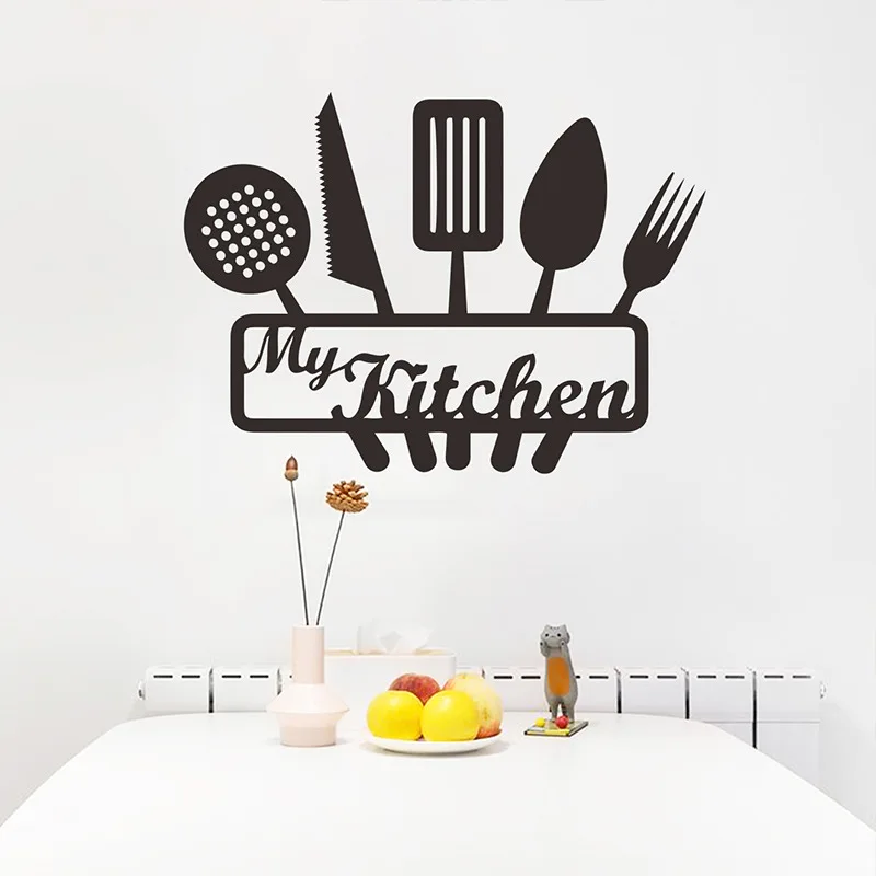

1PCS Restaurant Dining Tool Tips Wall Stickers for Kitchen Commercial Wall Decoration Self-Adhesive Waterproof Decals30*60CM