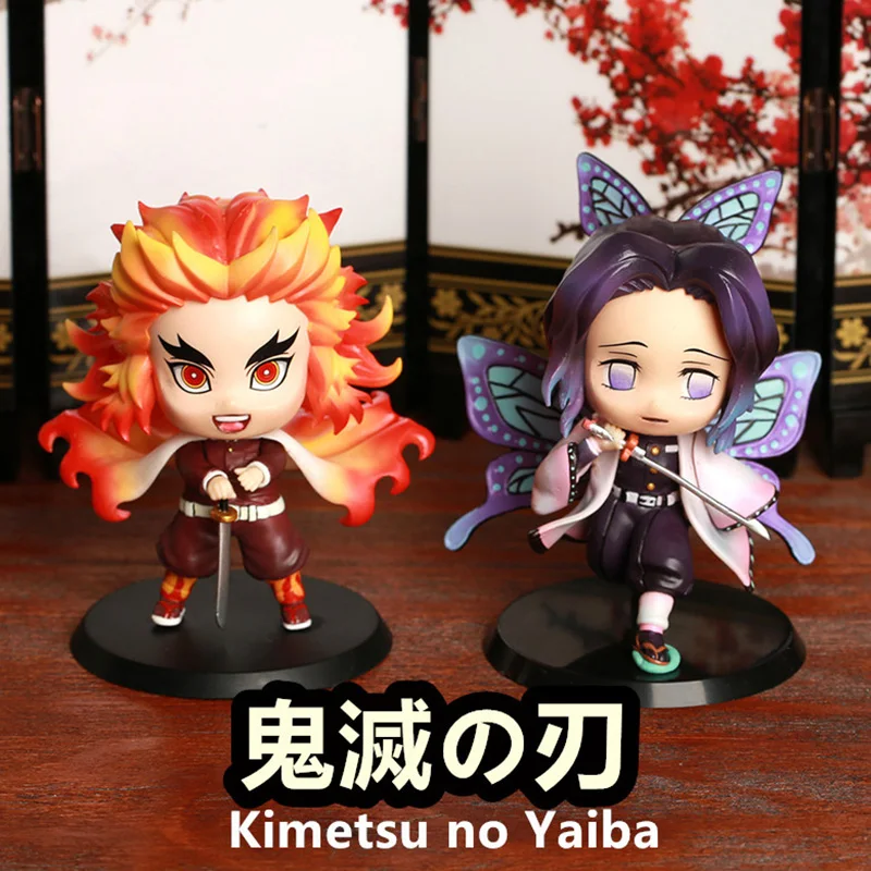 Аниме фигурка Demon Slayer Rengoku Kyoujurou Kochou Shinobu ПВХ экшн модель игрушки куклы|Игровые