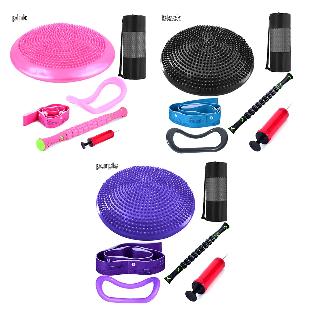 Коврик массажный для занятий йогой и фитнесом балансировочная подушка дисковая