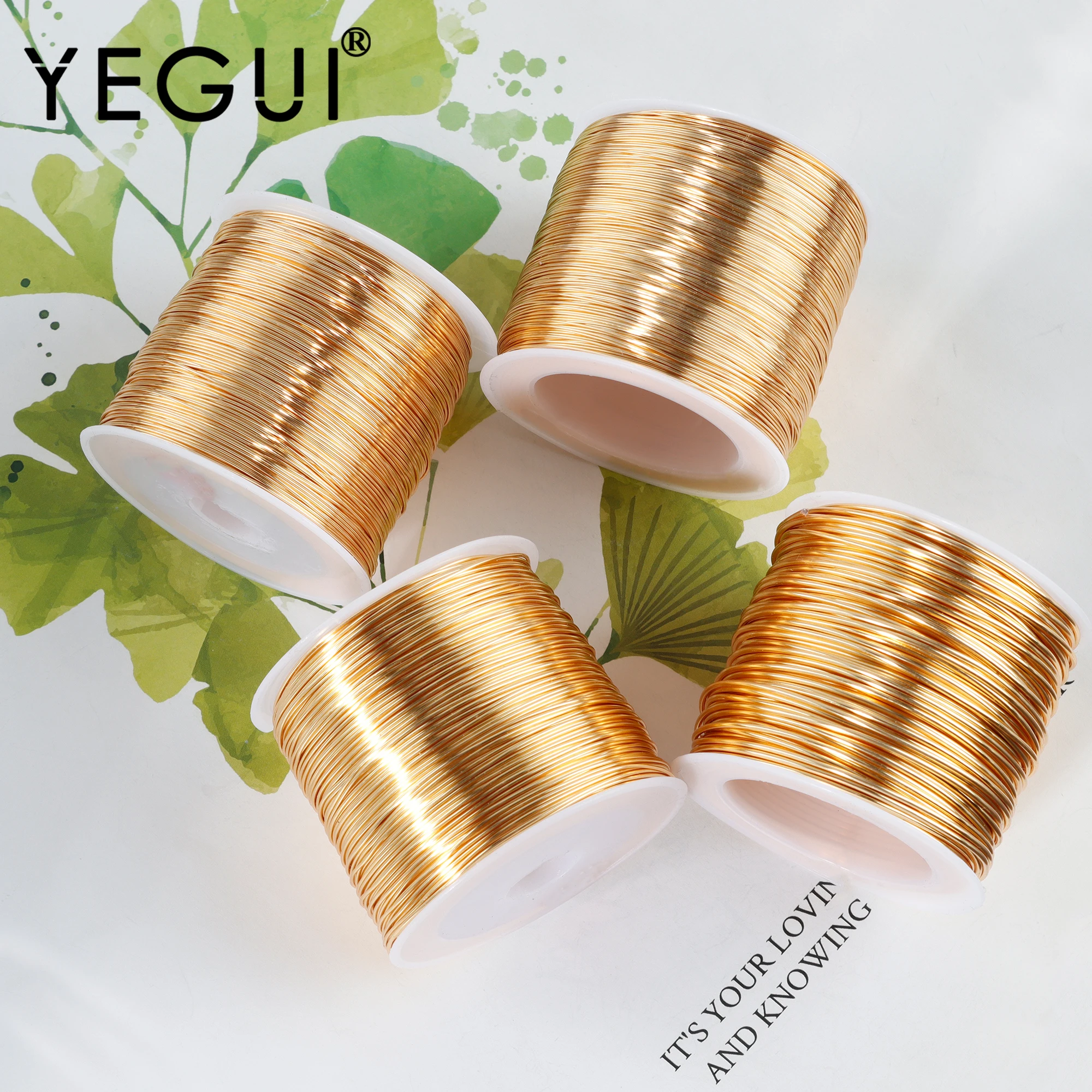 YEGUI M997, ювелирные изделия, аксессуары, медный провод, покрытый 18 К с позолотой, никогда не выцветает, ювелирных изделий, подвески, сделай сам, ювелирные изделия делая, один рулон/лот