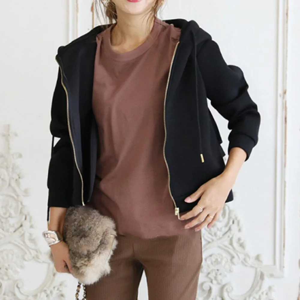 Женская толстовка с оборками в японском стиле короткие пальто на молнии