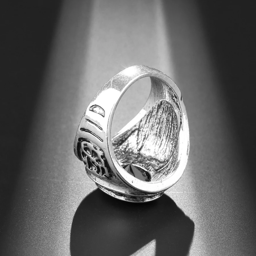 Kinel панк-рок черная искусственная кожа античное тибетское серебро винтажные