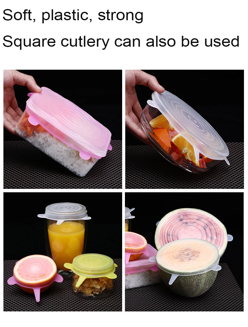 Силиконовый чехол стрейч многоразовые крышки герметичный Еда Обёрточная бумага