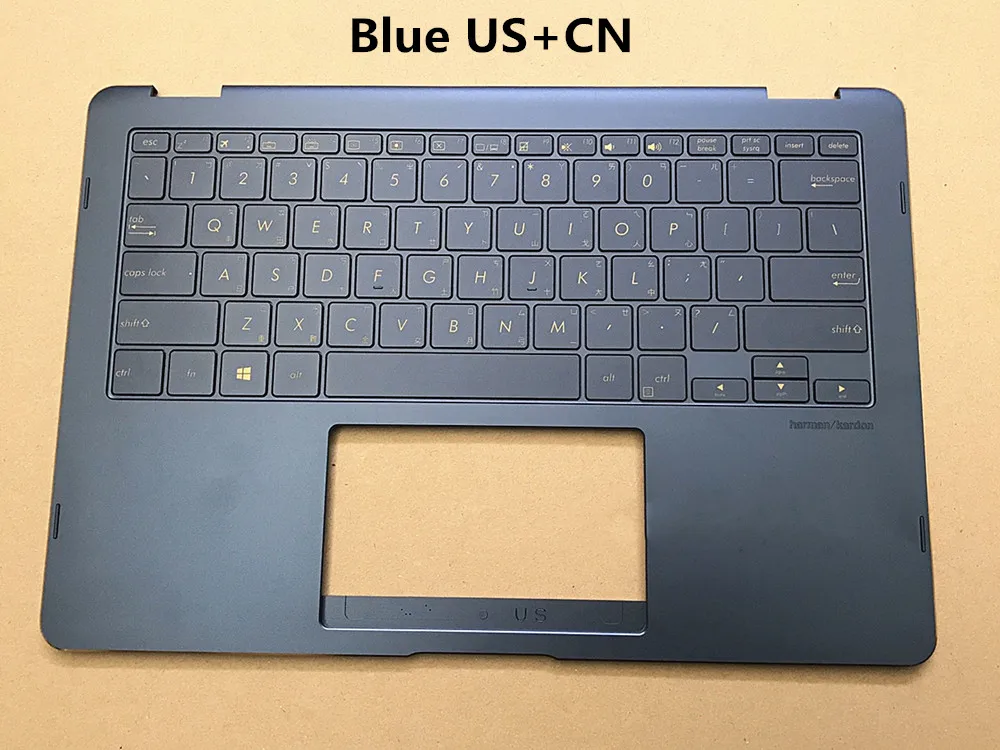 Ноутбук США CN Подсветка клавиатура Верхняя Крышка корпуса чехол для Asus ZenBook Флип S
