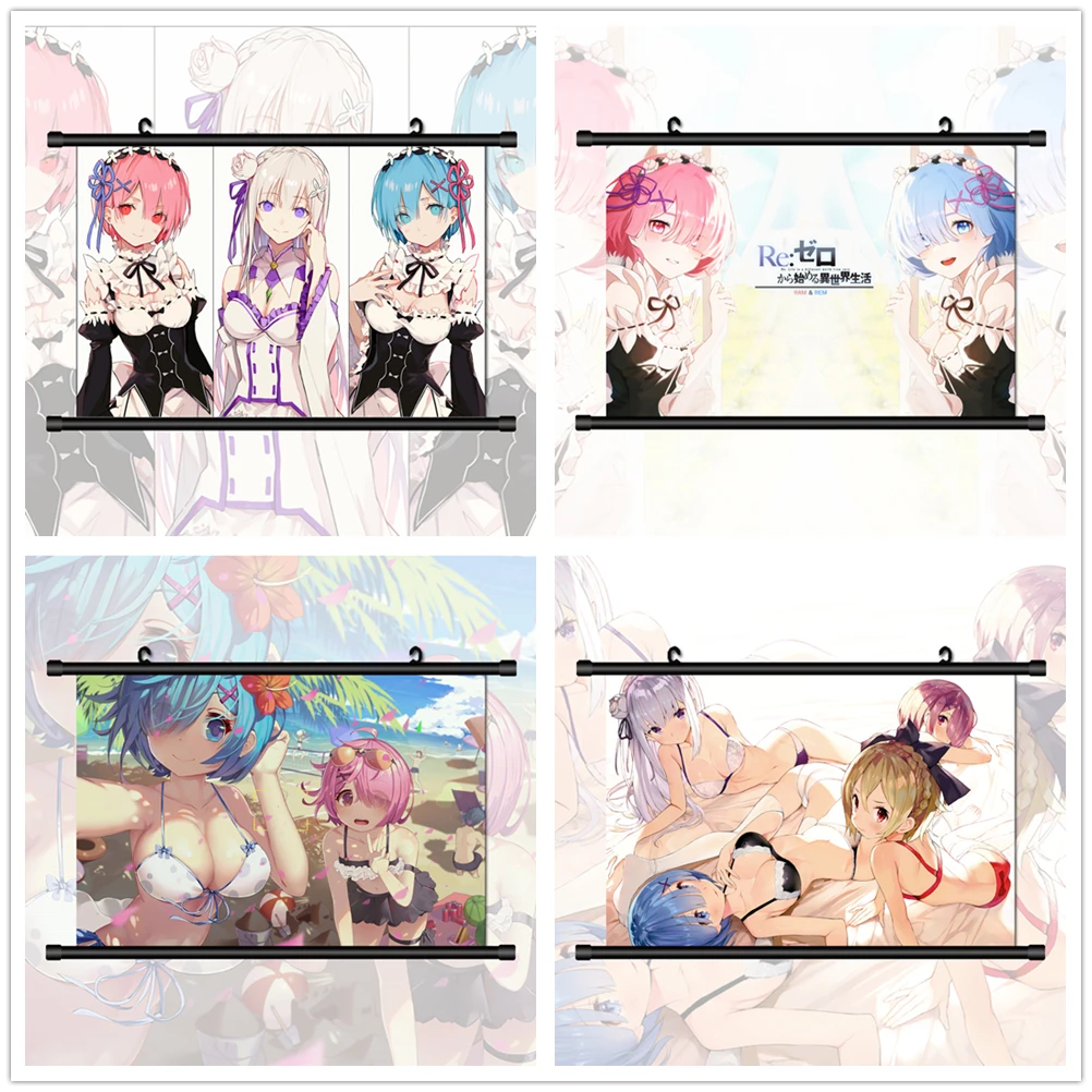

Re Zero Kara Hajimeru Isekai Seikatsu Echidna Emilia Felt Anime Manga HD Print Wall Poster Scroll