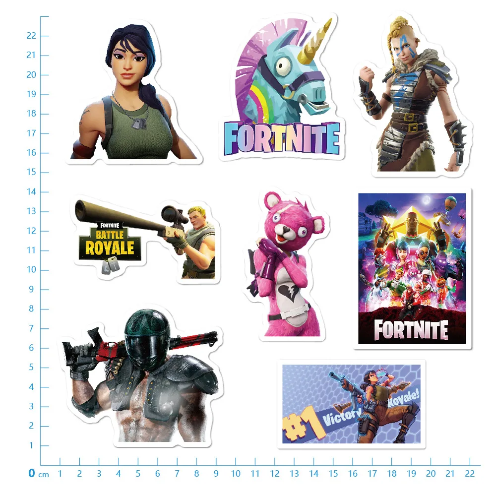 104 шт./компл. не повторяющийся стикер Fortnite набор игрушек игра Дорожный