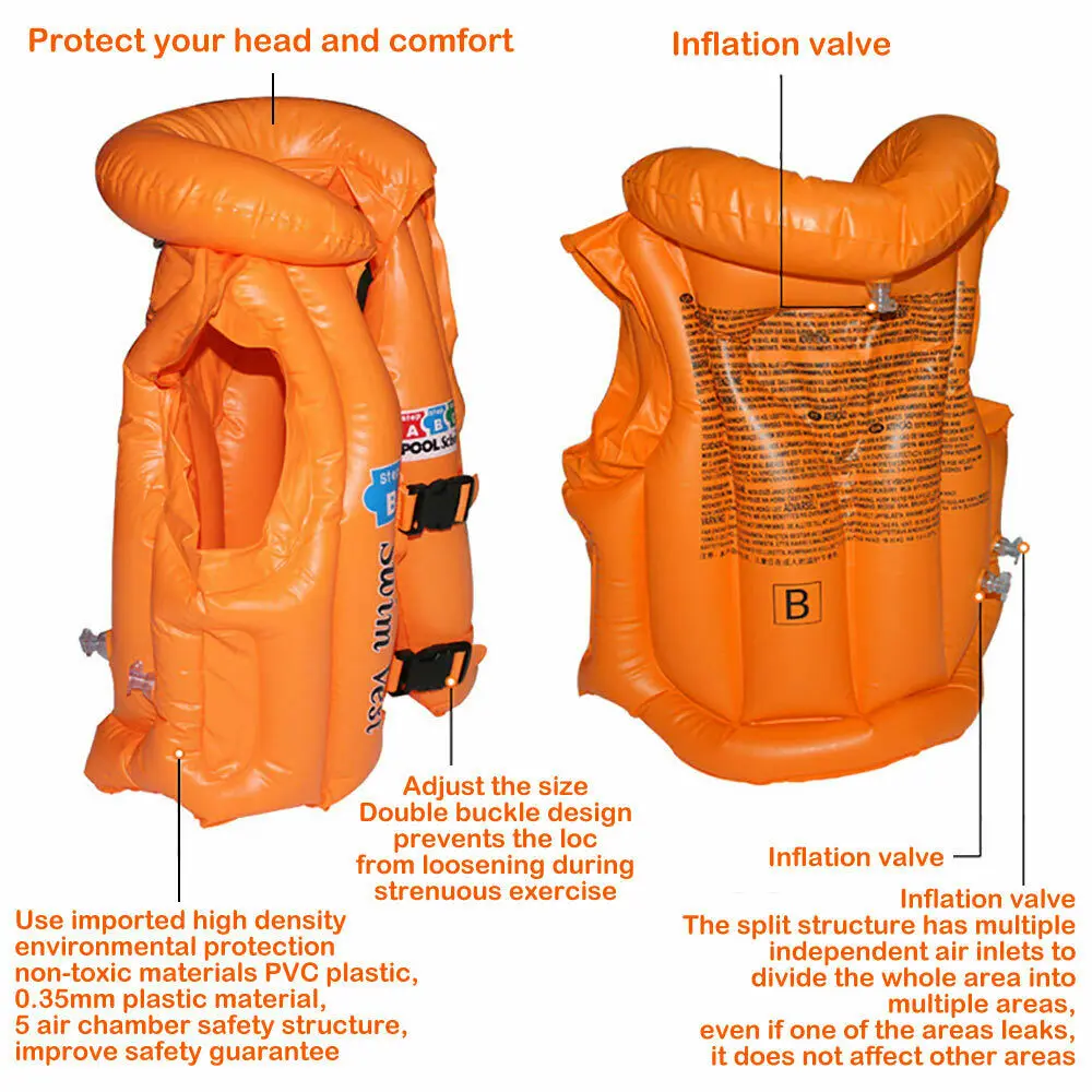 Children's inflable swimsui Baby life jacket floating swimsuit Buoyancy inflatable Kids swimming vest 2-6 | Спорт и развлечения