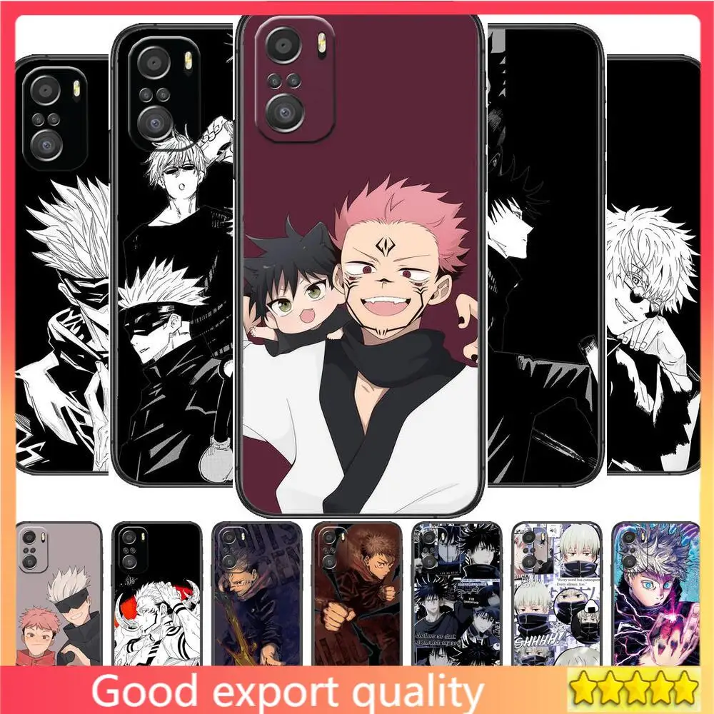 

Jujutsu Kaisen Phone Case For xiaomi redmi 11 Lite pro Ultra 10 9 8 MIX 4 FOLD 10T Black Cover Silicone Back Prett