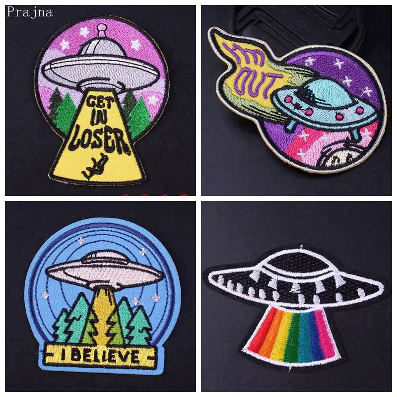 Pulaqi Alien патч в полоску вышитые патчи для одежды полоски на одежде с аппликацией