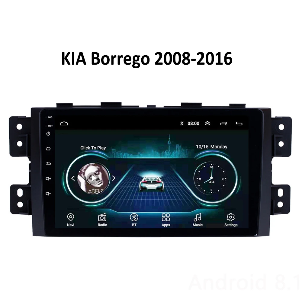 Фото Автомагнитола kia borrego 9 дюймов Android 8 1 dvd GPS навигация с Bluetooth USB|Автомагнитолы| |