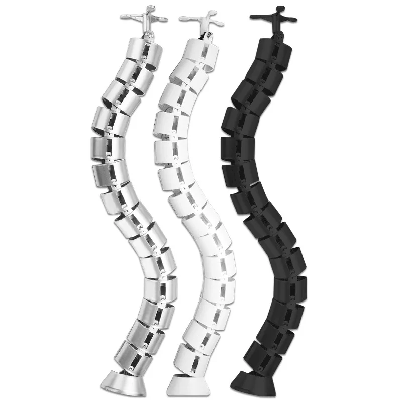 Гибкая спиральная Кабельная коробка для управления под столом Кабельное