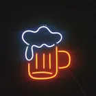 Неоновая вывеска для бара, мороженого, пива, бутылки вина, Неоновые Настенные светильники, украшение для комнаты вечерние, кафе, магазина, неоновая вывеска