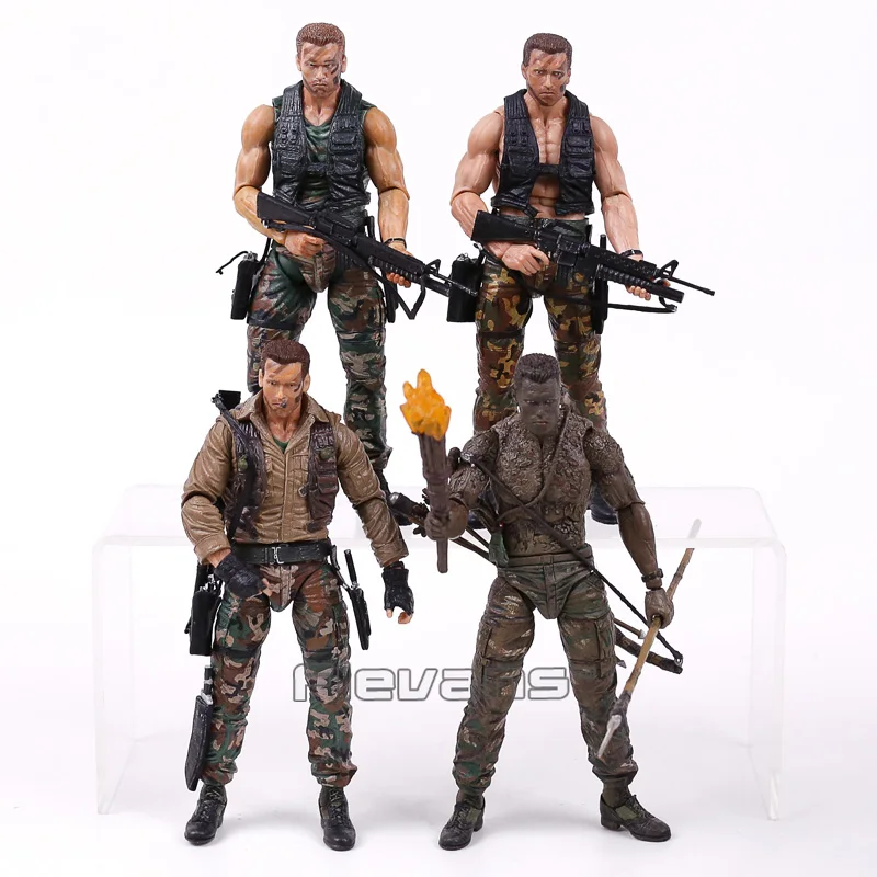NECA Хищник 30-летие джунглей патруля соприкосновение извлечения Маскировка голландский джунгли Охотник Unmasked демон фигурка игрушка