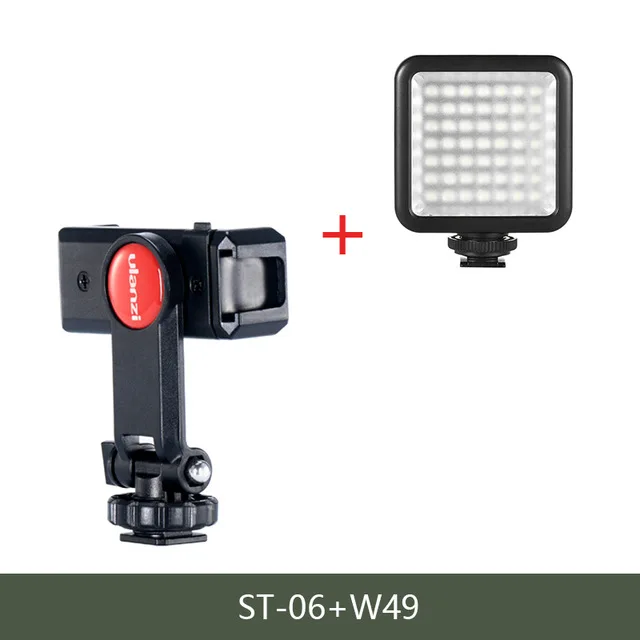 ST-06 LED Ulanzi, ST-06, камера, горячий башмак, держатель для телефона, вертикальная съемка, Гибкий Монитор, телефон Moun, Холодный башмак, крепление для телефона, светодиодный микрофон - Цвет: ST-06 LED