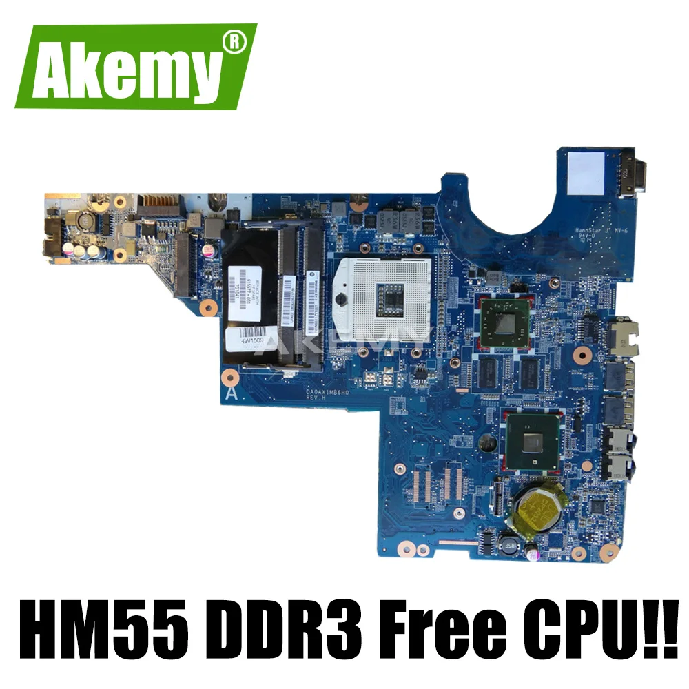 CQ42 материнская плата для For HP 595184 001 CQ62 G42 G62 ноутбука DDR3 HM55 GM Бесплатный